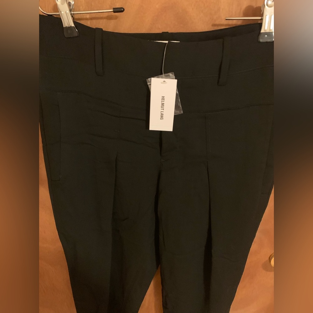 NWT Helmut Lang black ltwt wool stretch women’s size 0 dress ankle length